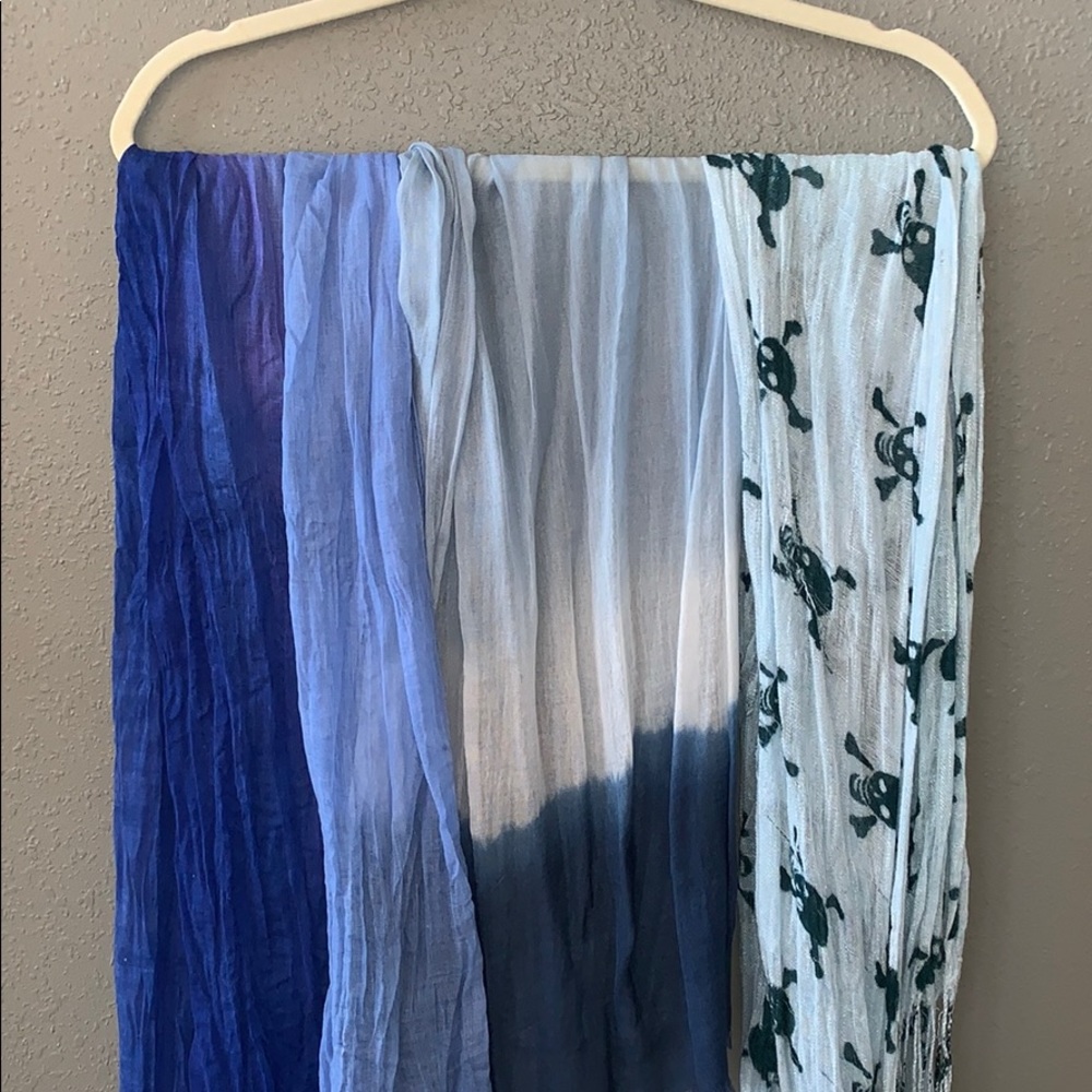 Bundle of 3 blue scarves